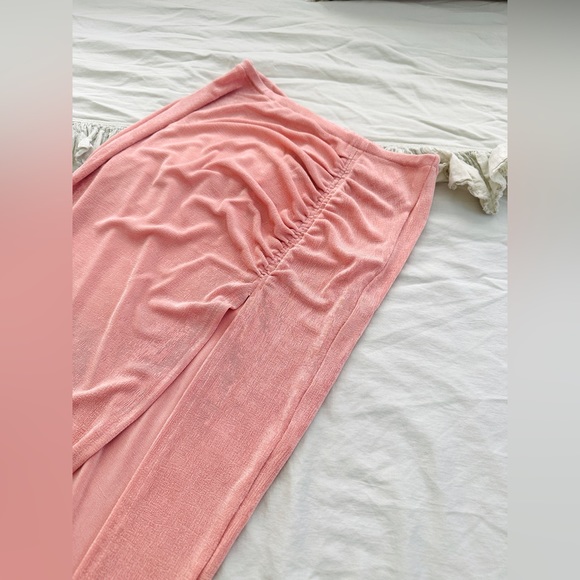 Showpo DELICEA RUCHED HIGH SPLIT SLINKY MAXI SKIRT - Picture 4 of 7